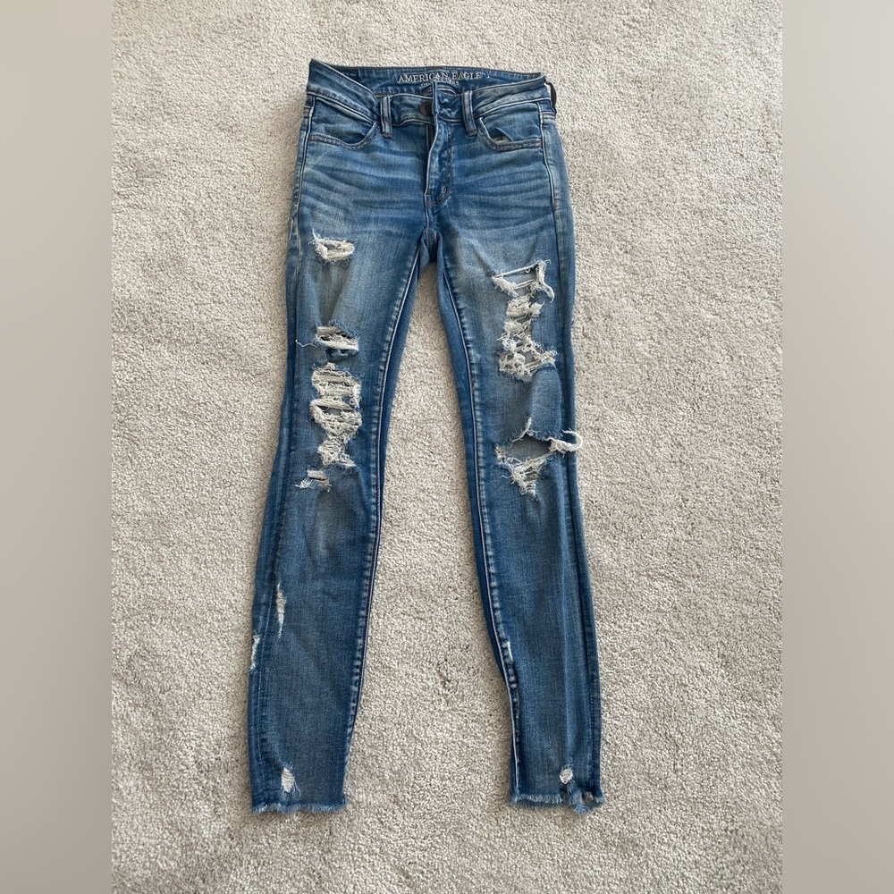 AE Next level Ripped High Waisted Jegging